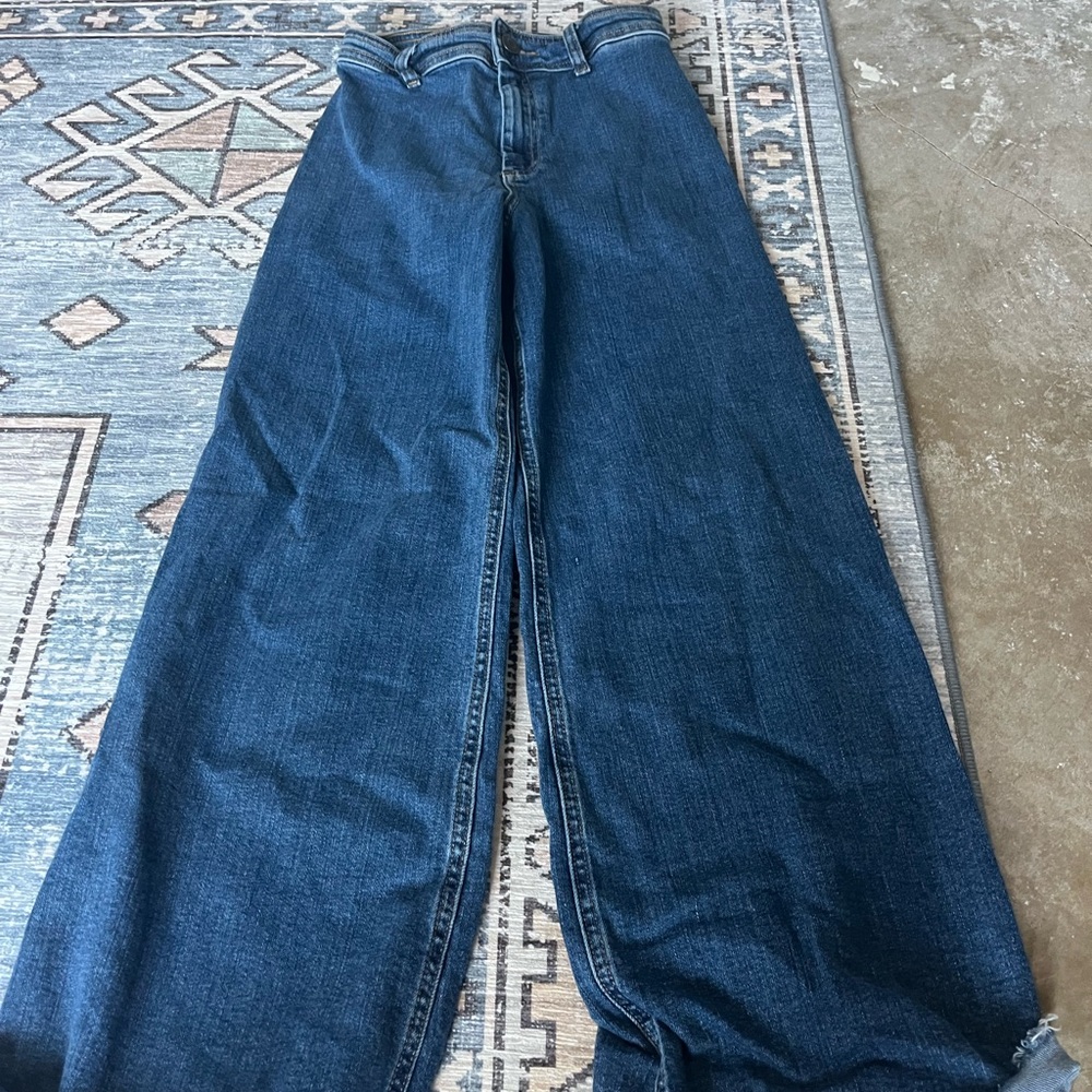 Zara Dark Blue Flare Jeans